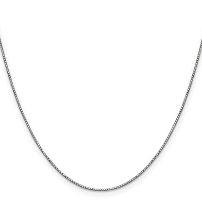 14 Inch 14K White Gold Wg .9mm Box Chain Necklace