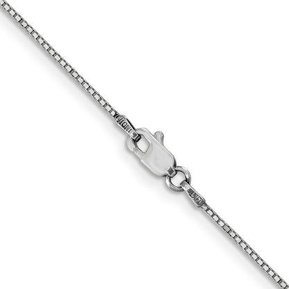 14k White Gold WG .9mm Box Chain Children's Necklace