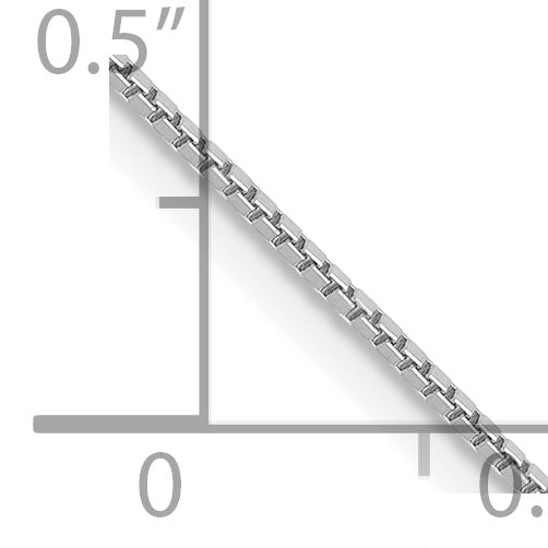 14 Inch 14K White Gold Wg .9mm Box Chain Necklace
