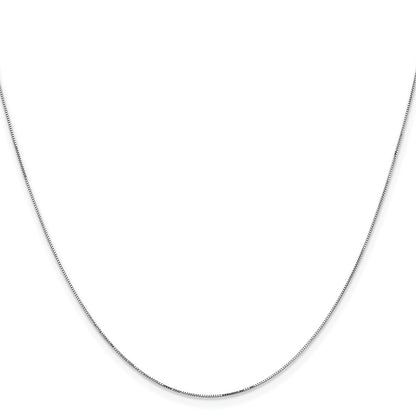 14k White Gold .5mm Box with Lobster Clasp Chain Children's Necklace