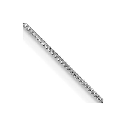 14k White Gold .5mm Box with Lobster Clasp Chain Children's Necklace