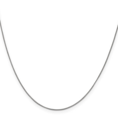 14K White Gold 13 Inch .7mm Box With Lobster Clasp Chain Necklace