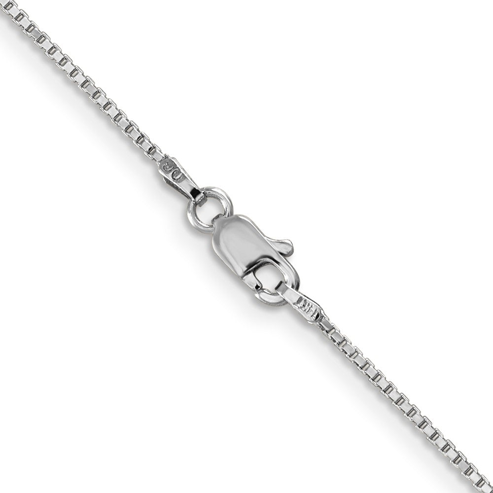 14k White Gold 1mm Box Chain Children's Necklace