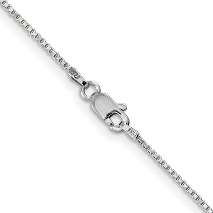 14k White Gold 1mm Box Chain Children's Necklace