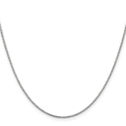 14k White Gold 1.1mm Box Chain Children's Necklace