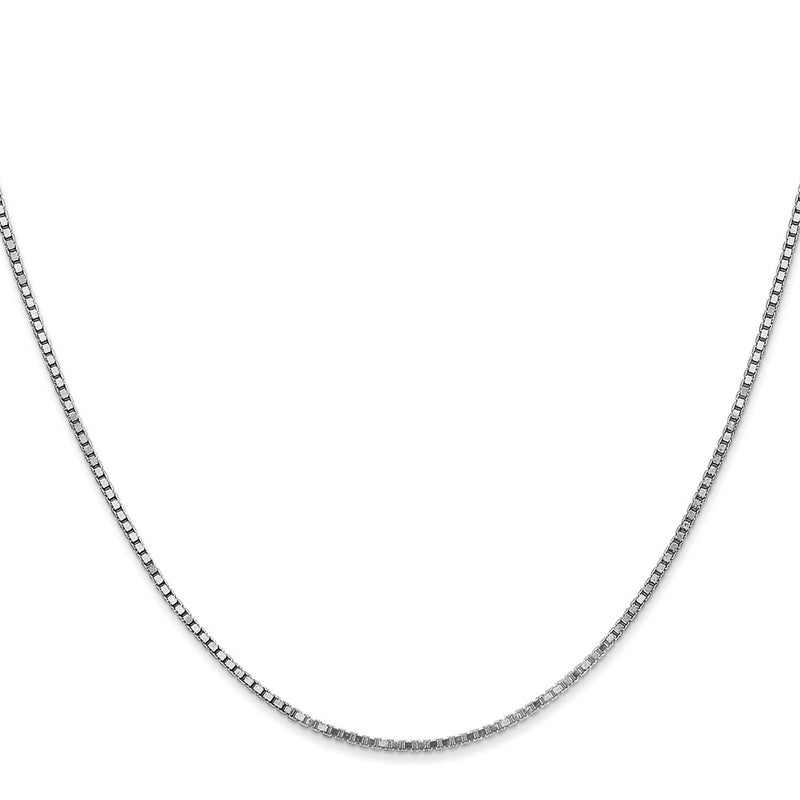 14k White Gold 1.3mm Box Chain Children's Necklace