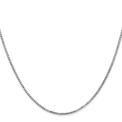 14K White Gold 14 Inch 1.4mm Box With Lobster Clasp Chain