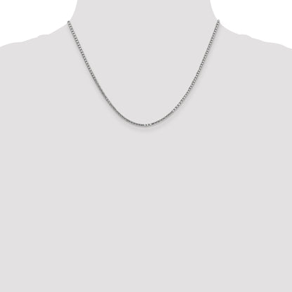 14K White Gold 18 Inch 1.9mm Box With Lobster Clasp Chain Necklace