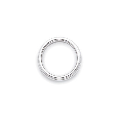 18k White Gold 3mm Milgrain Half Round Wedding Band Ring