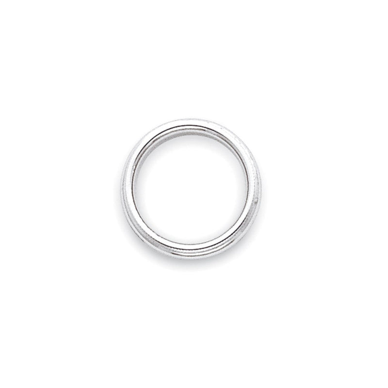 18k White Gold 3mm Milgrain Half Round Wedding Band Ring