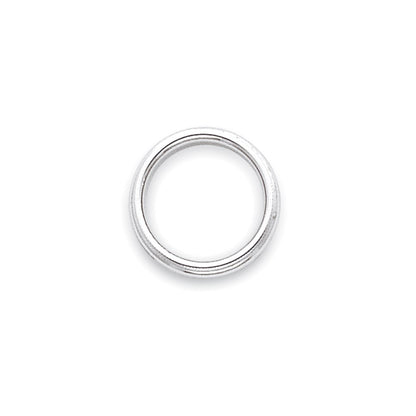 10k White Gold 3mm Milgrain Half Round Wedding Band Ring