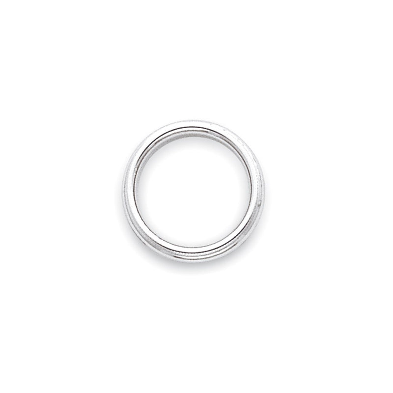 10k White Gold 3mm Milgrain Half Round Wedding Band Ring
