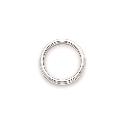 18k White Gold 3mm Milgrain Half Round Wedding Band Ring