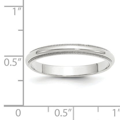 Solid 14K Yellow Gold White Gold 3mm Milgrain Men's/Women's Wedding Band Ring Size 10