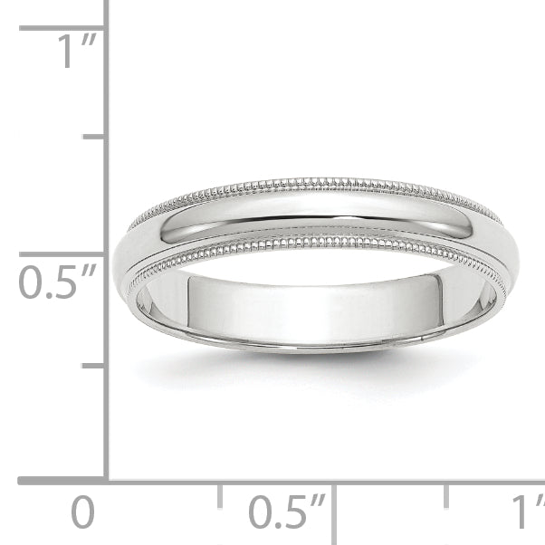 Solid 14K Yellow Gold White Gold 4mm Milgrain Men's/Women's Wedding Band Ring Size 10