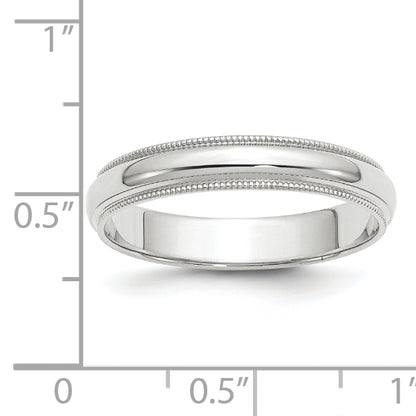 Solid 14K Yellow Gold White Gold 4mm Milgrain Men's/Women's Wedding Band Ring Size 10