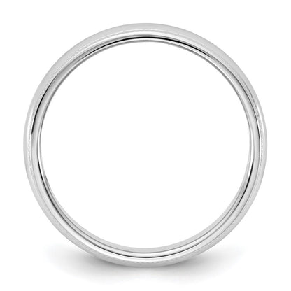 10K White Gold 10Kw 4.5mm Milgrain Half Round Band Size 4.5