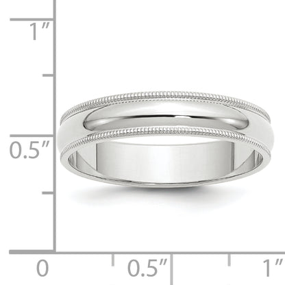 Solid 14K Yellow Gold White Gold 5mm Milgrain Men's/Women's Wedding Band Ring Size 10