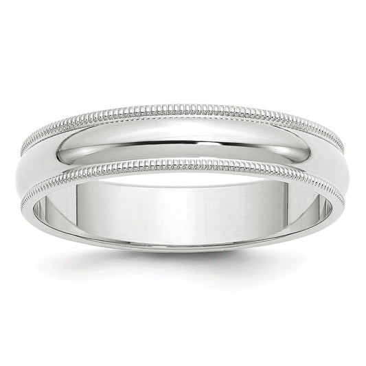 Solid 10K Yellow Gold White Gold 5mm Milgrain Men's/Women's Wedding Band Ring Size 7.5
