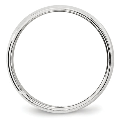 Solid 14K White Gold 6mm Milgrain Half Round Men's/Women's Wedding Band Ring Size 13.5