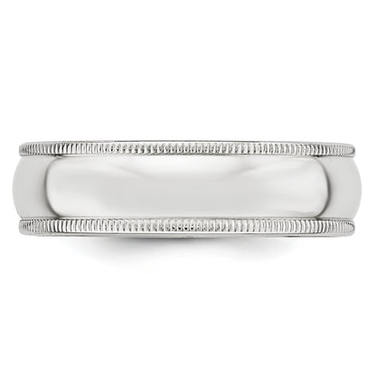 Solid 10K Yellow Gold White Gold 6mm Milgrain Men's/Women's Wedding Band Ring Size 4.5