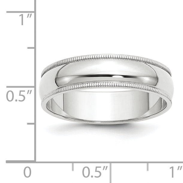 Solid 10K Yellow Gold White Gold 6mm Milgrain Men's/Women's Wedding Band Ring Size 4.5