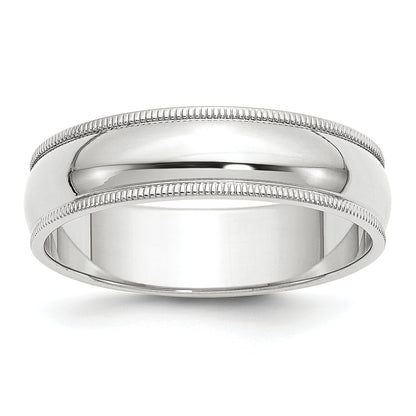 Solid 10K Yellow Gold White Gold 6mm Milgrain Men's/Women's Wedding Band Ring Size 6