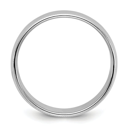 Solid 14K White Gold 8mm Milgrain Half Round Men's/Women's Wedding Band Ring Size 4.5