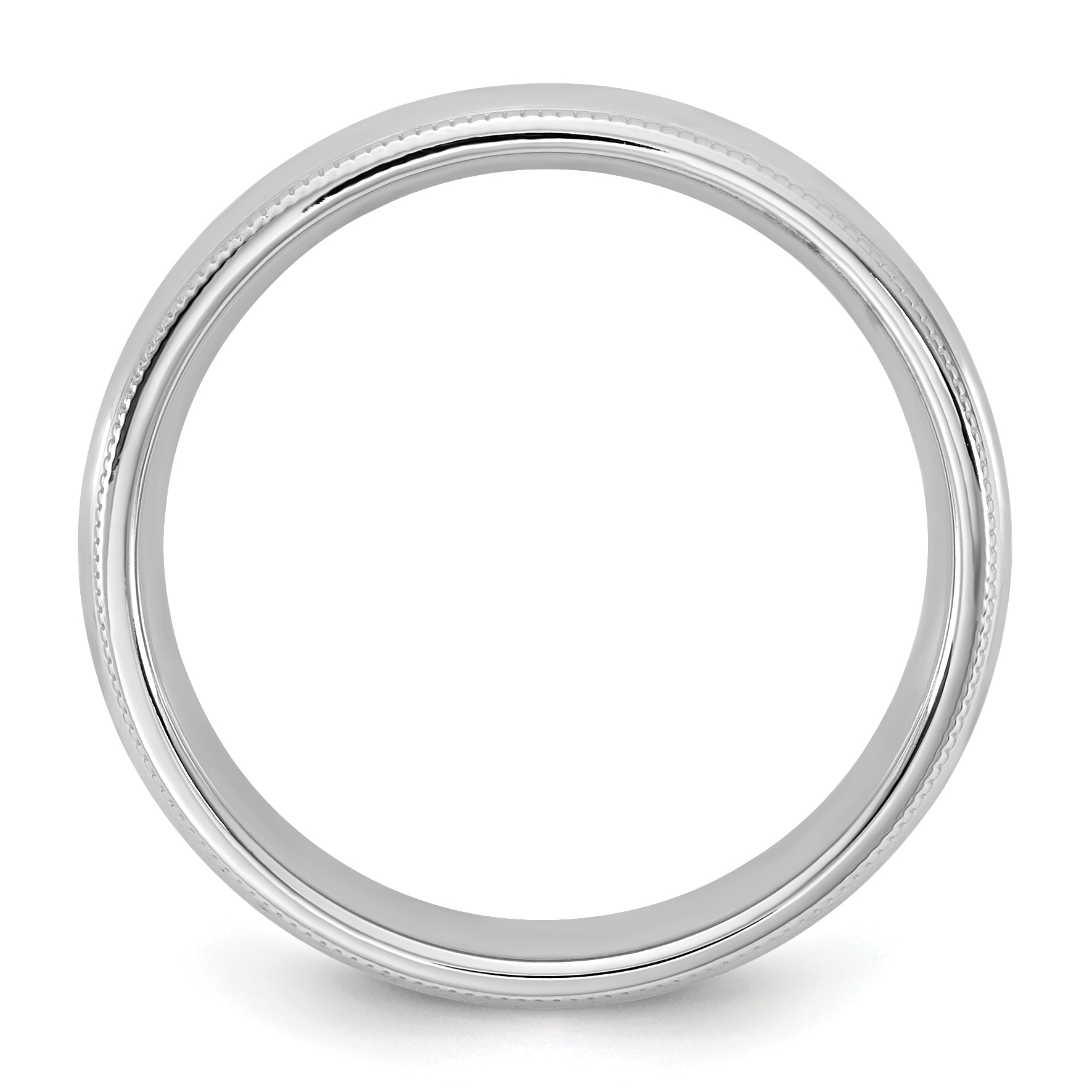 10K White Gold 10Kw 4.5mm Milgrain Comfort Fit Band Size 5.5