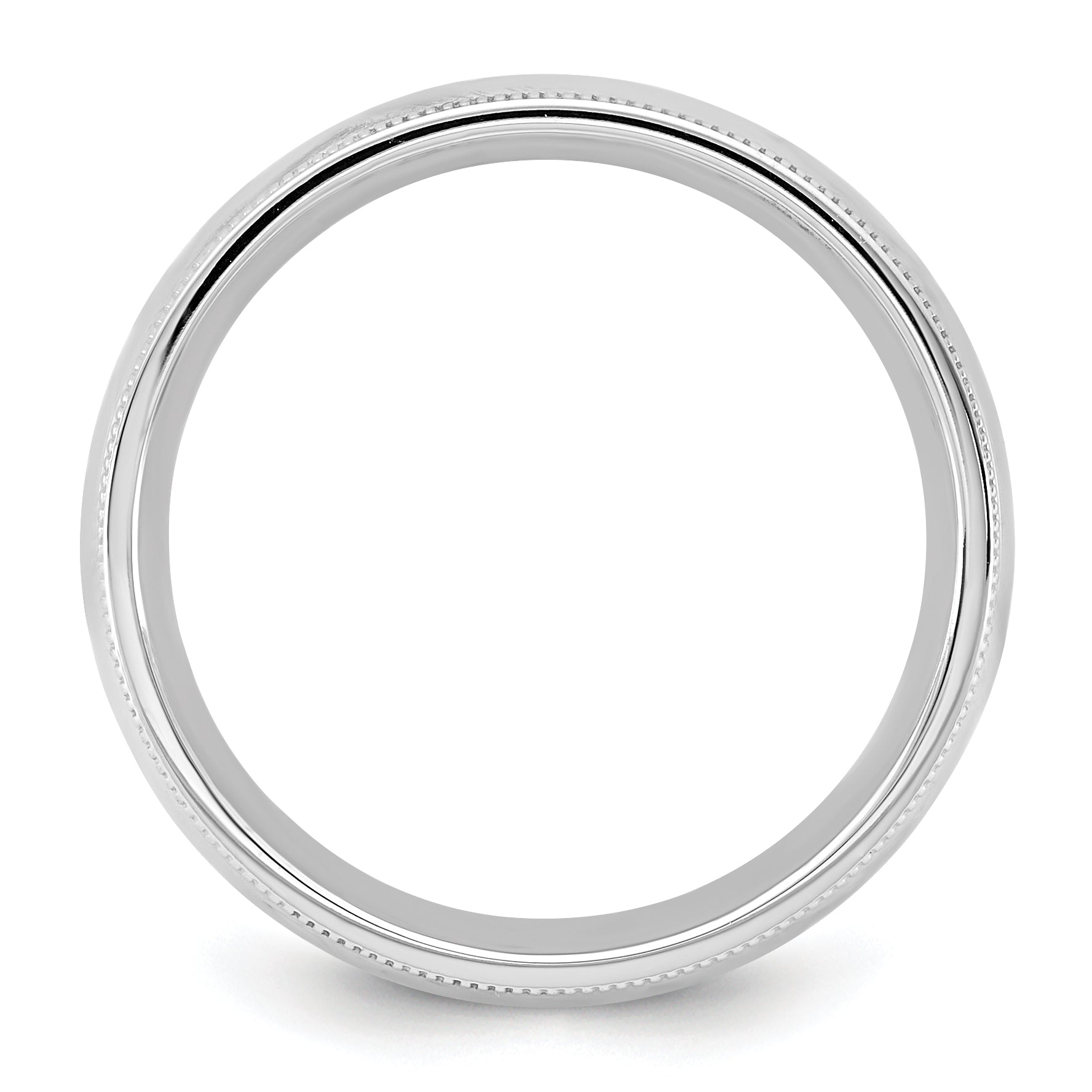 10K White Gold 10Kw 5.5mm Milgrain Comfort Fit Band Size 12.5