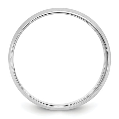 10K White Gold 10Kw 5.5mm Ltw Milgrain Half Round Band Size 8