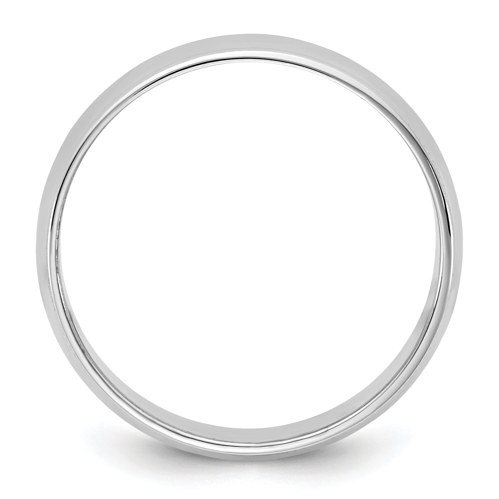 10K White Gold 10Kw 6.5mm Ltw Milgrain Half Round Band Size 7