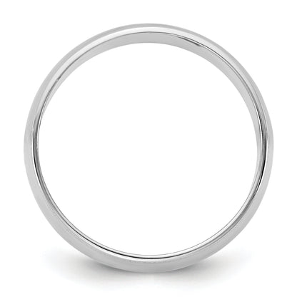 10K White Gold 10Kw 7mm Ltw Milgrain Half Round Band Size 8.5