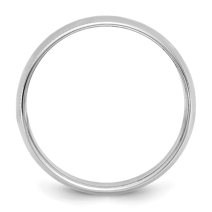 10K White Gold 10Kw 8mm Lightweight Milgrain Half Round Band Size 11.5