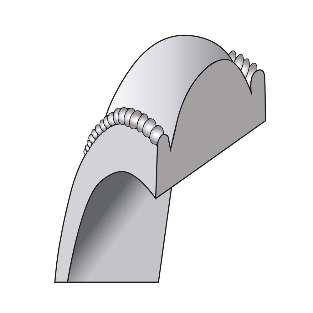 10K White Gold 10Kw 4.5mm Milgrain Half Round Band Size 4.5