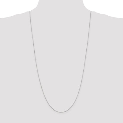 14K White Gold 30 Inch .6mm Octagonal Snake With Lobster Clasp Chain Necklace