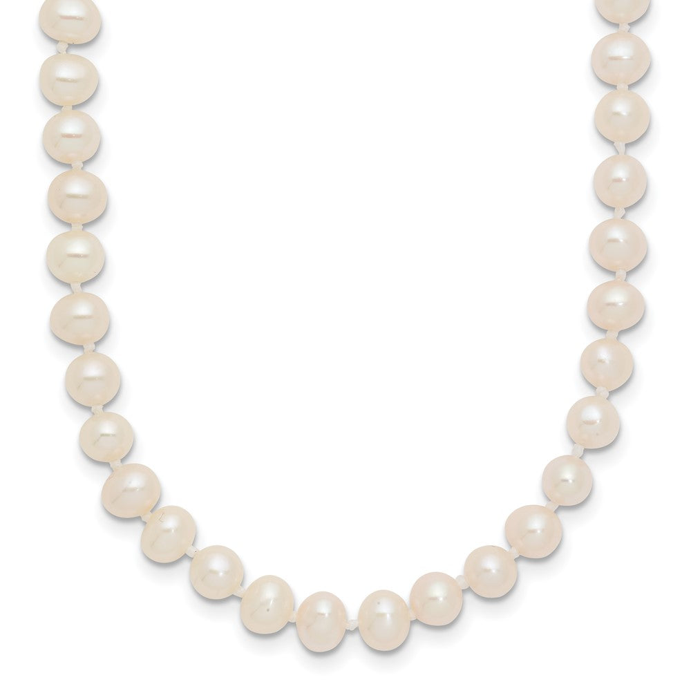 14K Yellow Gold 4 5mm White Near Round Freshwater Cultured Pearl 18 Inch Necklace