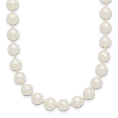 10K Yellow Gold 6-7mm White Near-Round Freshwater Cultured Pearl 20 Inch Necklace