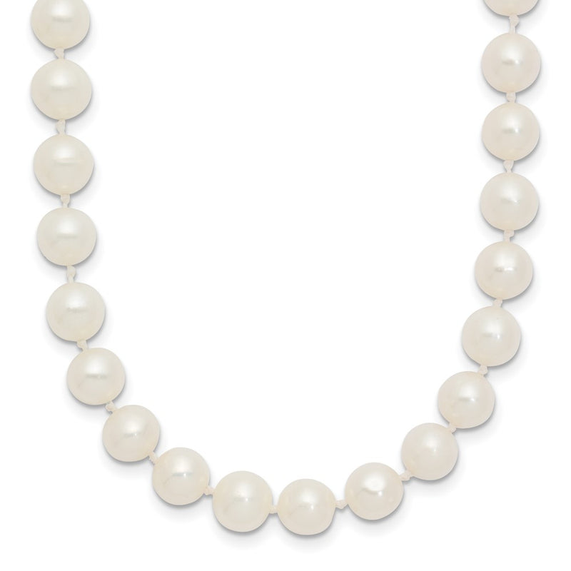 10K Yellow Gold 6-7mm White Near-Round Freshwater Cultured Pearl 18 Inch Necklace