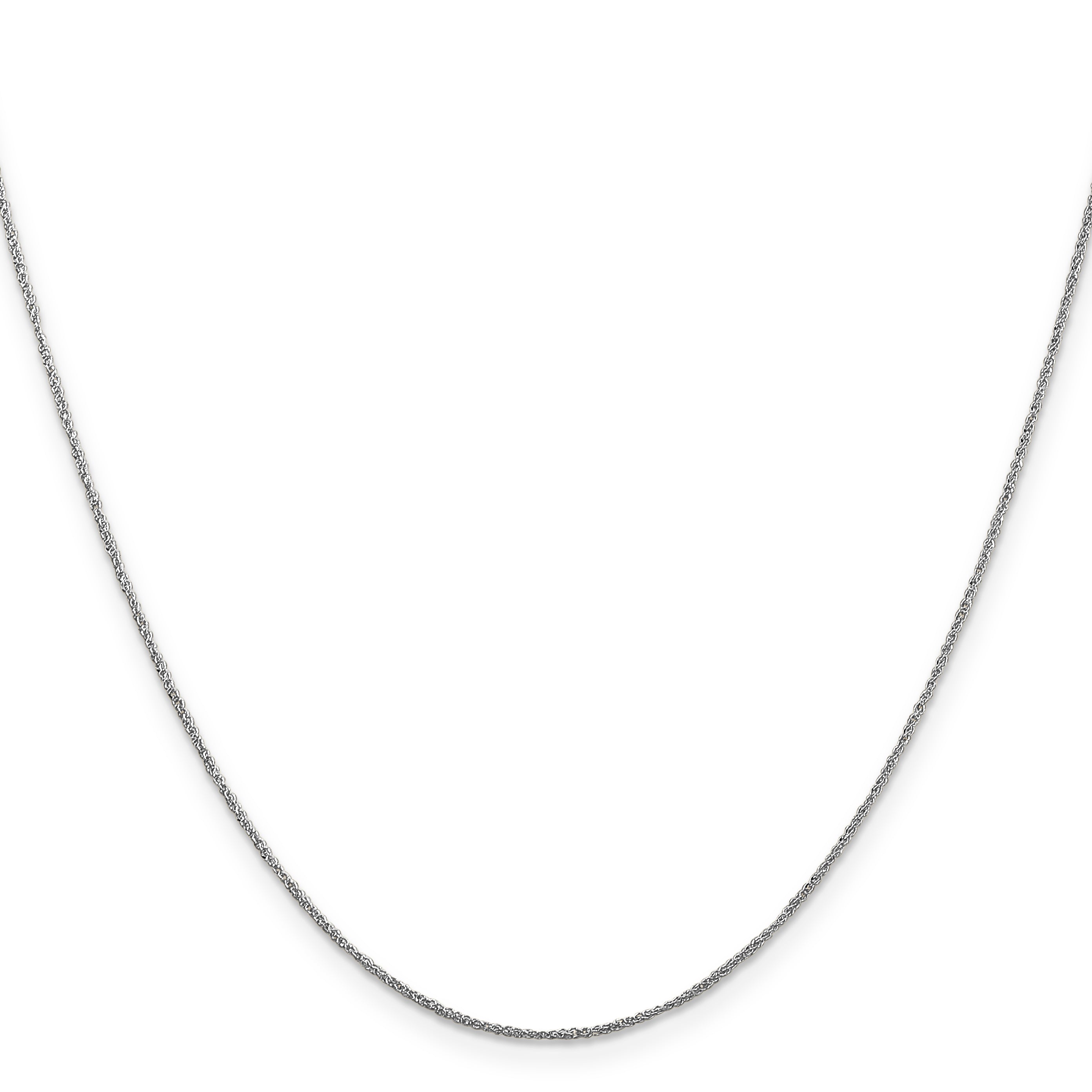 14K White Gold 20 Inch .70mm Ropa With Spring Ring Clasp Chain