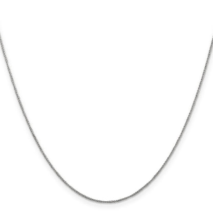 14K White Gold 20 Inch .70mm Ropa With Spring Ring Clasp Chain