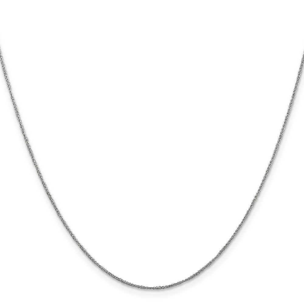14K White Gold 14 Inch .70mm Ropa With Spring Ring Clasp Chain Necklace
