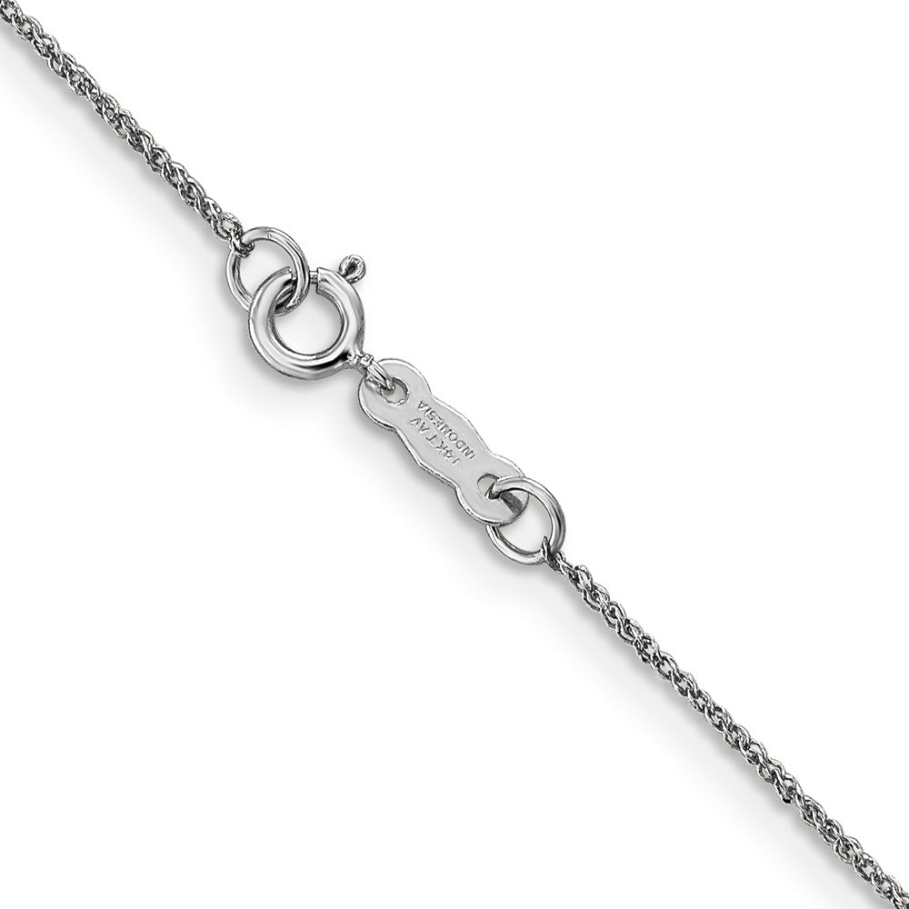 14K White Gold 16 Inch .70mm Ropa With Spring Ring Clasp Chain Necklace