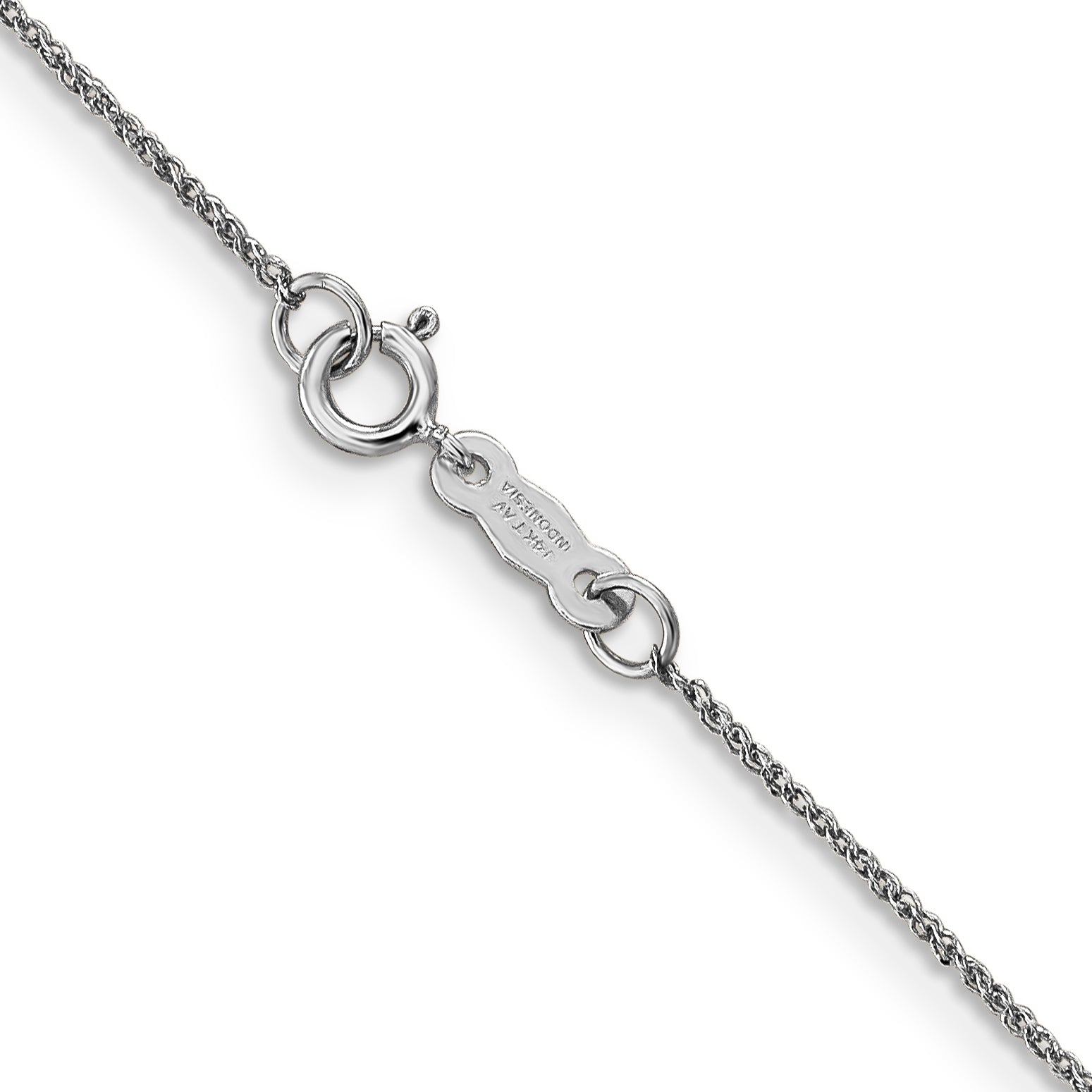 14K White Gold 20 Inch .70mm Ropa With Spring Ring Clasp Chain