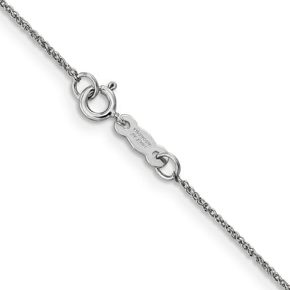 14K White Gold 20 Inch .70mm Ropa With Spring Ring Clasp Chain