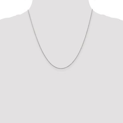 14K White Gold 20 Inch .70mm Ropa With Spring Ring Clasp Chain