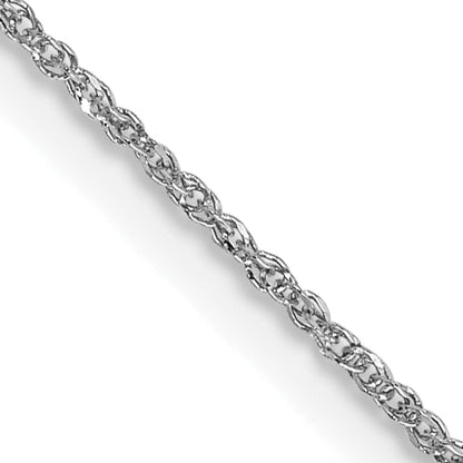 14K White Gold 20 Inch .70mm Ropa With Spring Ring Clasp Chain