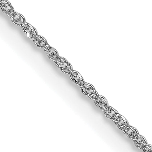 14K White Gold 20 Inch .70mm Ropa With Spring Ring Clasp Chain