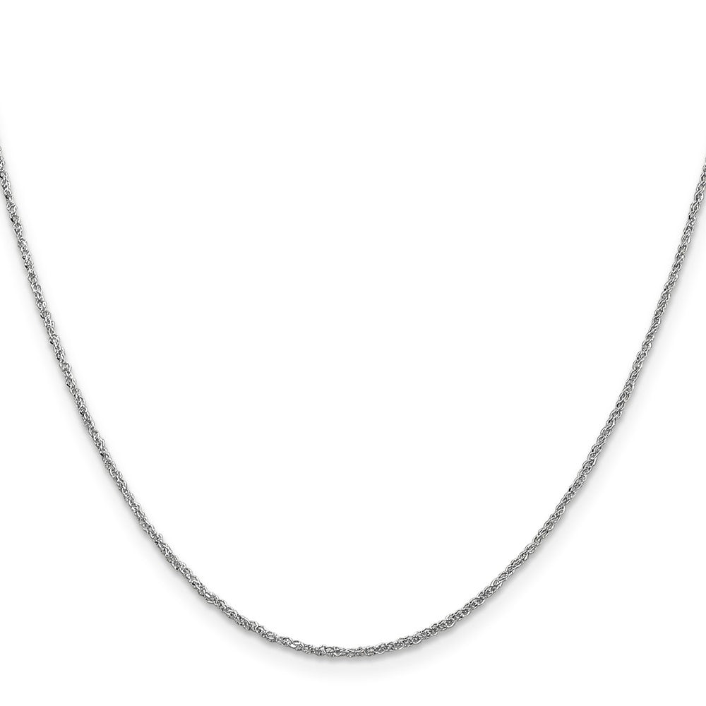 14K White Gold 14 Inch 1.1mm Ropa With Spring Ring Clasp Chain Necklace