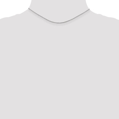 14K White Gold 14 Inch 1.1mm Ropa With Spring Ring Clasp Chain Necklace
